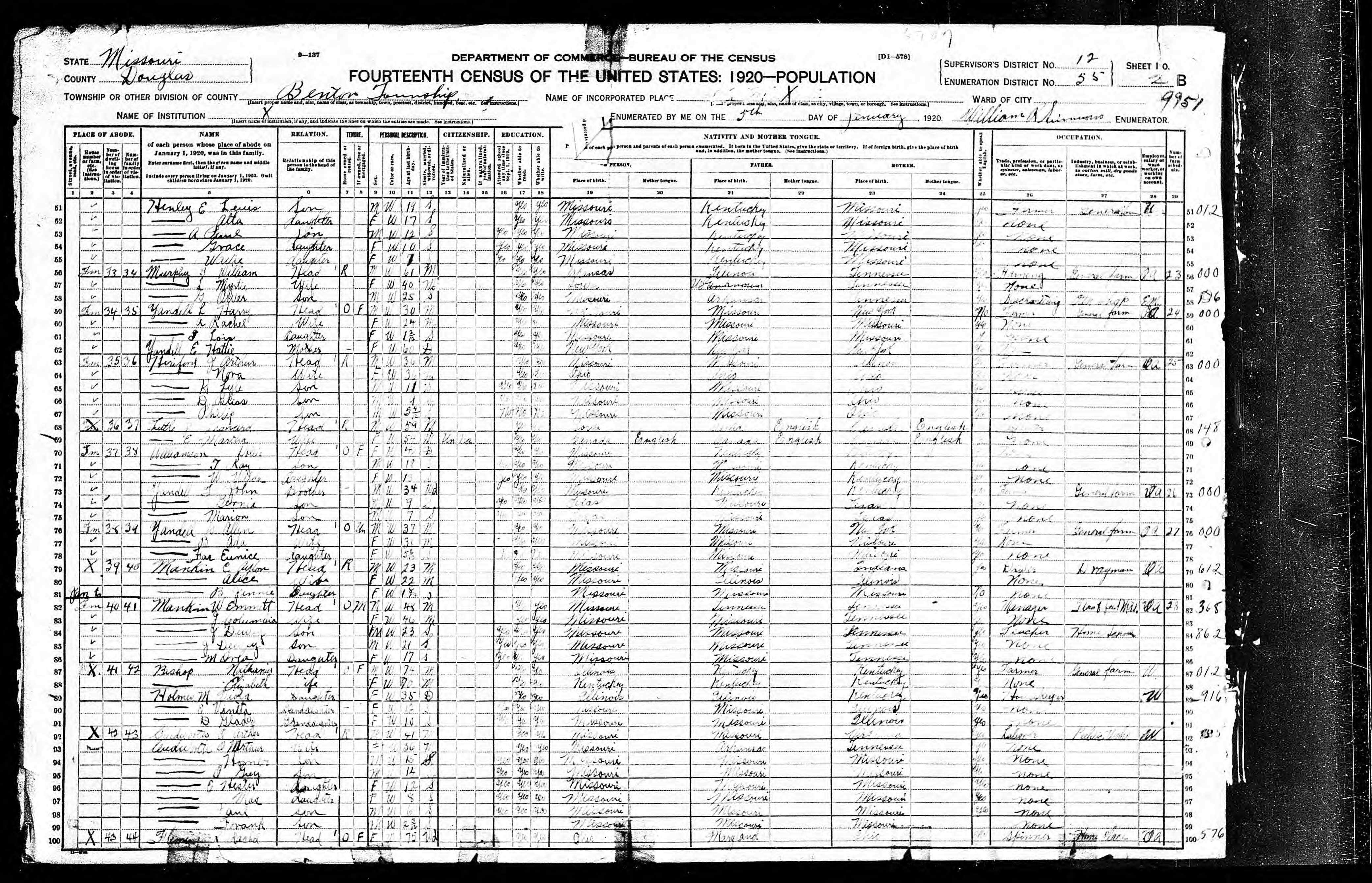 1920 U.S. Federal Census