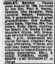 Obituary of Bernice Henley