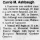 Death Notice 
Carrie M. Ashbaugh