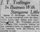 J. T. Trollinger In Business With Stanyarne Little.