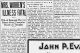 Mrs. Warren's Illness Fatal