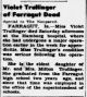 Violet Trullinger of Farragut Dead
